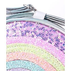 Babyhug Free Size Sling Bag With Sequin Detailing Rainbow & Cloud Patch- Purple