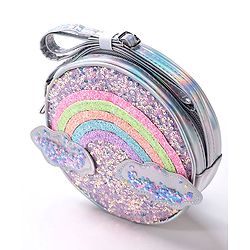 Babyhug Free Size Sling Bag With Sequin Detailing Rainbow & Cloud Patch- Purple