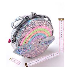 Babyhug Free Size Sling Bag With Sequin Detailing Rainbow & Cloud Patch- Purple