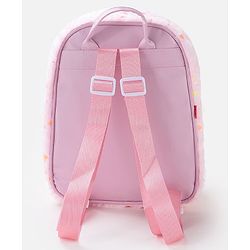 Babyhug Free Size Fashion Fur Backpack Hearts Print- Pink