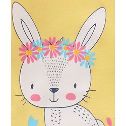 Babyhug 100% Cotton Vests Floral Print Pack of 3 - Yellow White & Navy