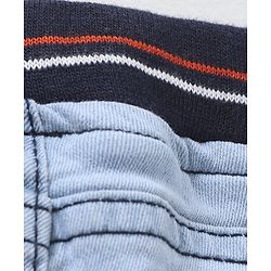 Babyhug Knee Length Washed Denim Jamaican Shorts - Blue