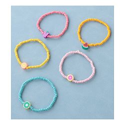 Babyhug Free Size Bracelets Fruit Design Pack of 5- Multicolor