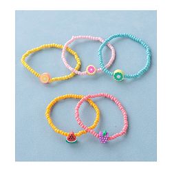 Babyhug Free Size Bracelets Fruit Design Pack of 5- Multicolor