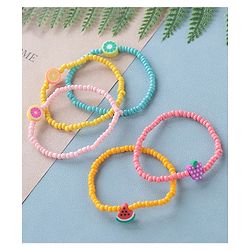 Babyhug Free Size Bracelets Fruit Design Pack of 5- Multicolor