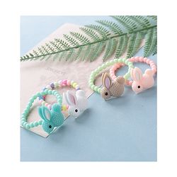 Babyhug Free Size Bracelets Bunny Design Pack of 4- Multicolor