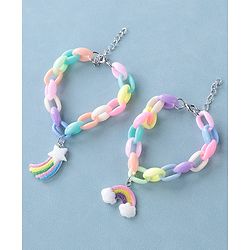 Babyhug Free Size Bracelets Cloud & Rainbow Design Pack of 2- Multicolor