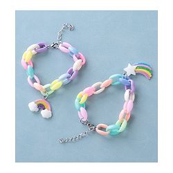 Babyhug Free Size Bracelets Cloud & Rainbow Design Pack of 2- Multicolor