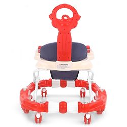 Babyhug Rabit Walker cum Rocker With Parental Push Handle - Red (Seat Print & Color May Vary)