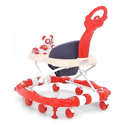 Babyhug Rabit Walker cum Rocker With Parental Push Handle - Red (Seat Print & Color May Vary)