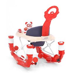 Babyhug Rabit Walker cum Rocker With Parental Push Handle - Red (Seat Print & Color May Vary)