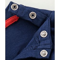 Babyhug Half Sleeves T-Shirt Building Print - Navy Blue