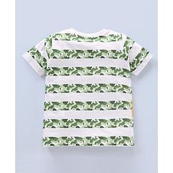 Babyhug Half Sleeves Giraffe Print T-Shirt - White