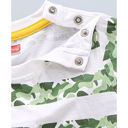 Babyhug Half Sleeves Giraffe Print T-Shirt - White