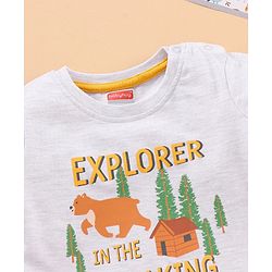 Babyhug Cotton Half Sleeves T-Shirt Multiprint - White