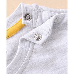 Babyhug Half Sleeves Giraffe Print T-Shirt - Grey