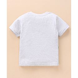 Babyhug Half Sleeves Giraffe Print T-Shirt - Grey