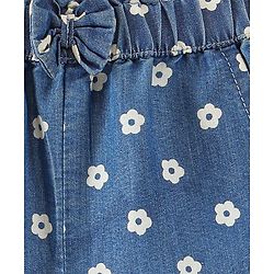 Babyhug Ankle Length Culottes Floral Print - Blue