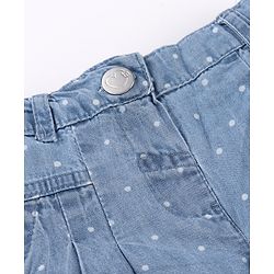 Babyhug Denim Full Length Jeans Polka Dot Print - Blue