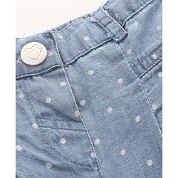 Babyhug Denim Full Length Jeans Polka Dot Print - Blue