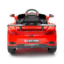 Babyhug Battery Operated Ride On Car with Music & Lights - Red| Forward & Reverse Drive| Wide Comfortable Seat| Rechargeable Battery| Remote Control| Pre-loaded Music with USB & AUX| Easy to Assemble| Wide Comfortable Seat| Easy to Operate