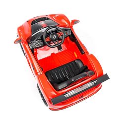 Babyhug Battery Operated Ride On Car with Music & Lights - Red| Forward & Reverse Drive| Wide Comfortable Seat| Rechargeable Battery| Remote Control| Pre-loaded Music with USB & AUX| Easy to Assemble| Wide Comfortable Seat| Easy to Operate