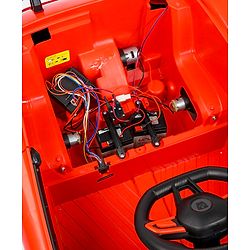 Babyhug Battery Operated Ride On Car with Music & Lights - Red| Forward & Reverse Drive| Wide Comfortable Seat| Rechargeable Battery| Remote Control| Pre-loaded Music with USB & AUX| Easy to Assemble| Wide Comfortable Seat| Easy to Operate