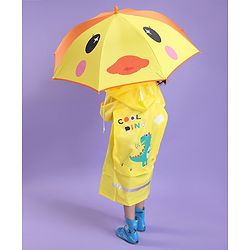 Babyhug Duck Print Umbrella - Yellow
