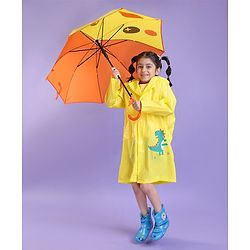 Babyhug Duck Print Umbrella - Yellow