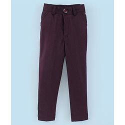 Babyhug Full Sleeves Solid Party Suit With Blazer- Maroon