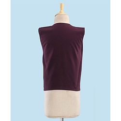 Babyhug Full Sleeves Solid Party Suit With Blazer- Maroon