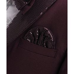 Babyhug Full Sleeves Solid Party Suit With Blazer- Maroon