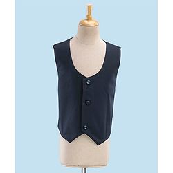 Babyhug Full Sleeves Party Suit With Blazer Solid- Teal Blue