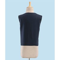 Babyhug Full Sleeves Party Suit With Blazer Solid- Teal Blue