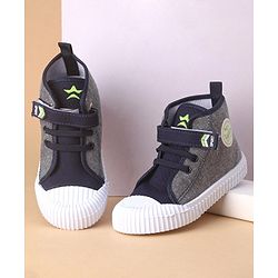 Cute Walk by Babyhug Embroidered Casual Shoes with Velcro Closure - Blue