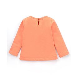 Babyhug Cotton Jersey Knit Full Sleeves Striped T-Shirts Heart & Unicorn Print Pack of 3 - Pink Peach Navy White