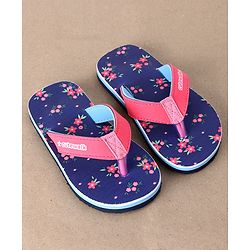 Cute Walk by Babyhug Flip Flops Floral Print - Blue