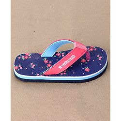 Cute Walk by Babyhug Flip Flops Floral Print - Blue