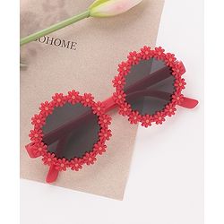 Babyhug Free Size Sunglasses with Floral Design -Red