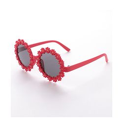 Babyhug Free Size Sunglasses with Floral Design -Red