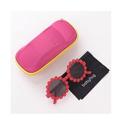 Babyhug Free Size Sunglasses with Floral Design -Red