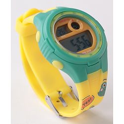 Babyhug Frog Printed Digital Watch -  Yellow