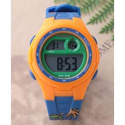 Babyhug Diano Saur Printed  Digital Watch - Blue & Yellow