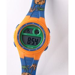 Babyhug Diano Saur Printed  Digital Watch - Blue & Yellow