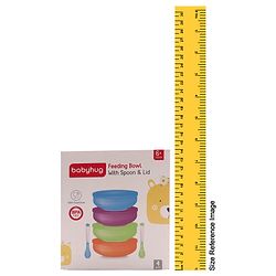 Babyhug Feeding Bowl With Lid & Spoon Pack of 4 - Multicolour