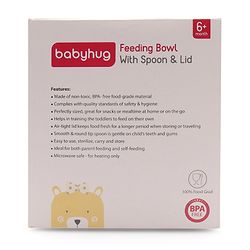 Babyhug Feeding Bowl With Lid & Spoon Pack of 4 - Multicolour