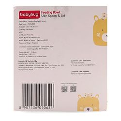 Babyhug Feeding Bowl With Lid & Spoon Pack of 4 - Multicolour