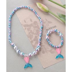 Babyhug Free Size Neck Piece & Bracelet Set- Multicolor