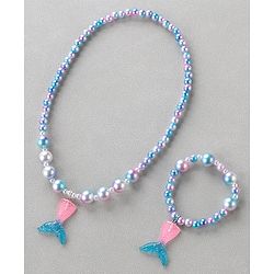 Babyhug Free Size Neck Piece & Bracelet Set- Multicolor