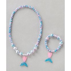 Babyhug Free Size Neck Piece & Bracelet Set- Multicolor